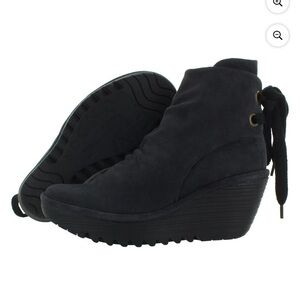 Fly London Black Suede Ankle Booties